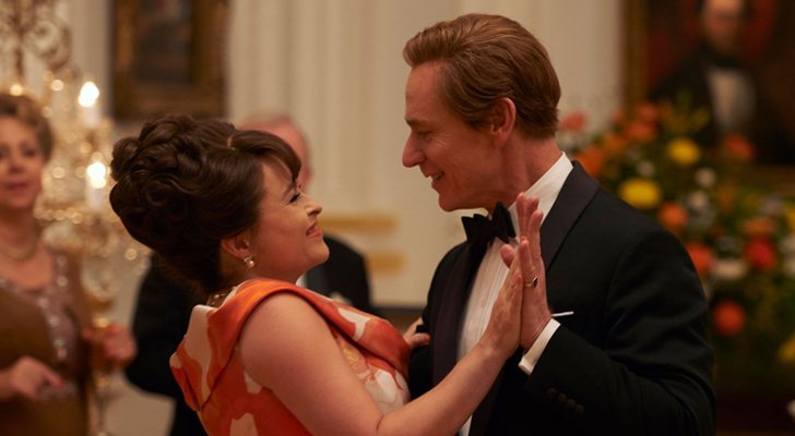 Helena Bonham Carter y Ben Daniels en &#39;The Crown&#39;