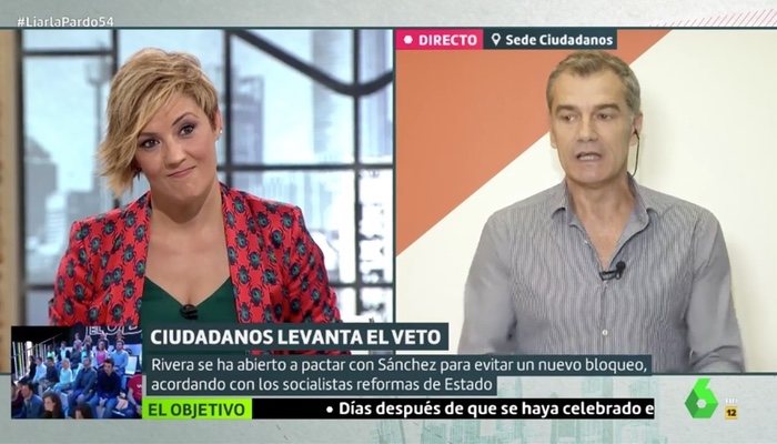 Cristina Pardo y Toni Cantó en 'Liarla Pardo'