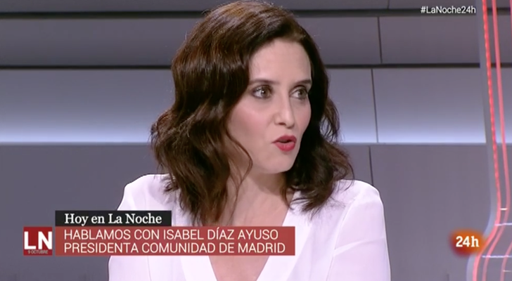 Isabel Díaz Ayuso en 'La noche en 24 horas'