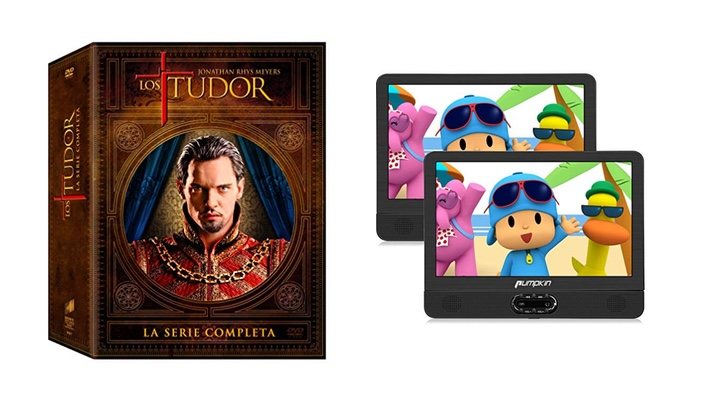 'Los Tudor' y pantallas de DVD Pumpkin portátil