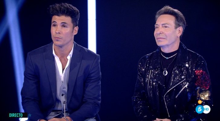 Kiko Jiménez y el Maestro Joao en la sala de expulsión de 'GH VIP 7'