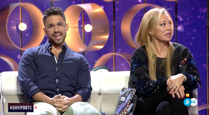 Miguel Frigenti y Belén Esteban en 'GH VIP 7: el debate'