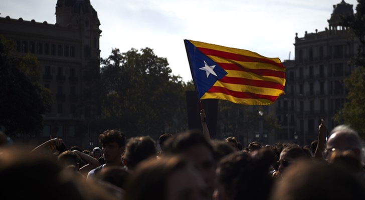 Plaza Cataluña el 14 de octubre