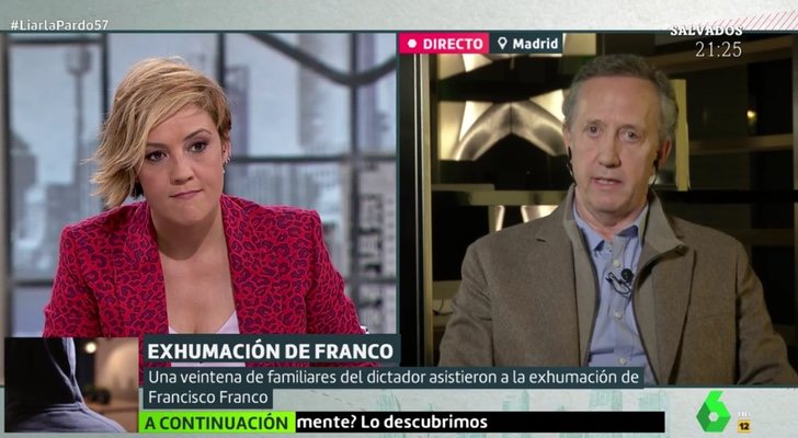 Cristina Pardo entrevista al portavoz de la Fundación Francisco Franco