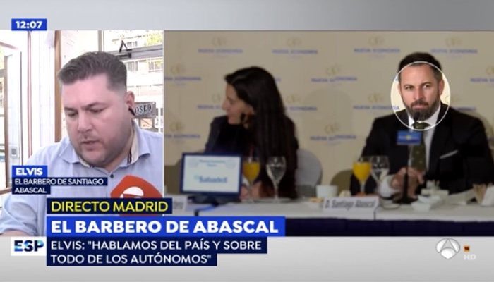 Elvis, peluquero de Abascal, en &#39;Espejo público&#39;