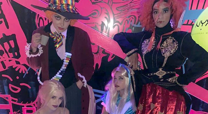 Algunas de las protagonistas de 'Skam España', disfrazadas con motivo de Halloween