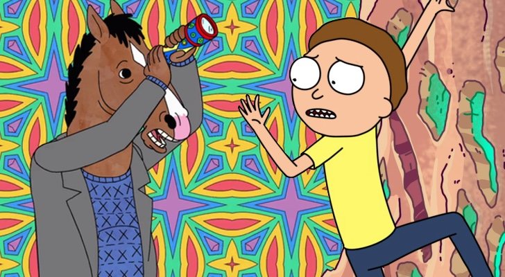 BoJack Horseman observa a un desquiciado Morty