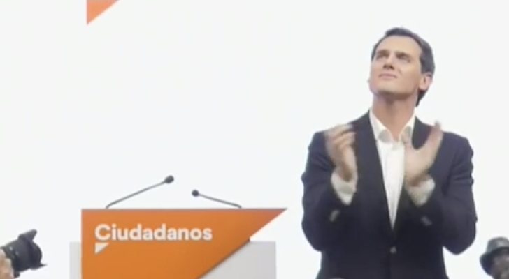 Albert Rivera durante su dimisión
