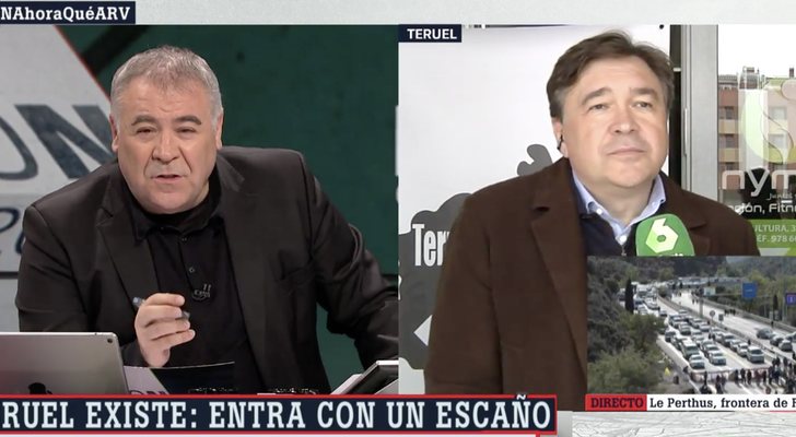Ferreras y Guitarte (Teruel Existe) en conexión