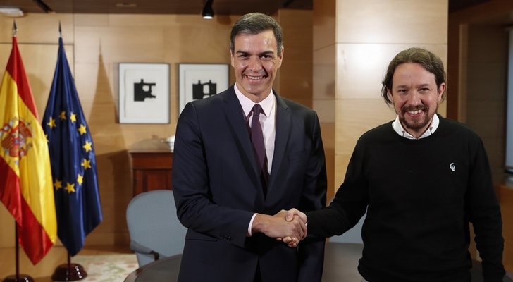Pedro Sánchez (PSOE) y Pablo Iglesias (Unidas Podemos)