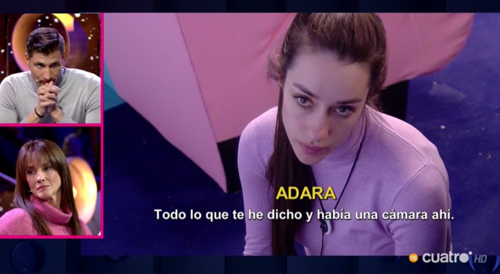 Adara repara en las cámaras durante su conversación con Joao en 'GH VIP 7'