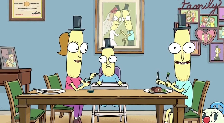 Señor Ojete Sucio junto a la Señora Ojete Sucio y Bebé Ojete Sucio