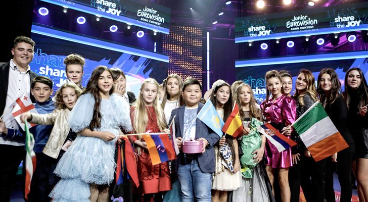 Los participantes de Eurovisión Junior 2019 en la gala inaugural del certamen