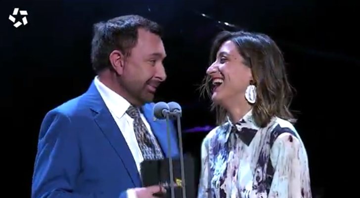 José Manuel Parada y Susi Caramelo en los Premios Iris 2019