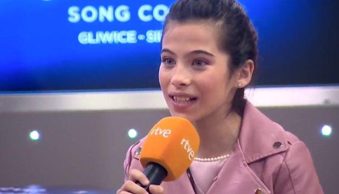 Melani García, en la rueda de prensa de RTVE
