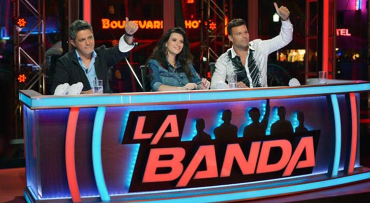 Alejandro Sanz, Laura Pausini y Ricky Martin en 'La Banda'