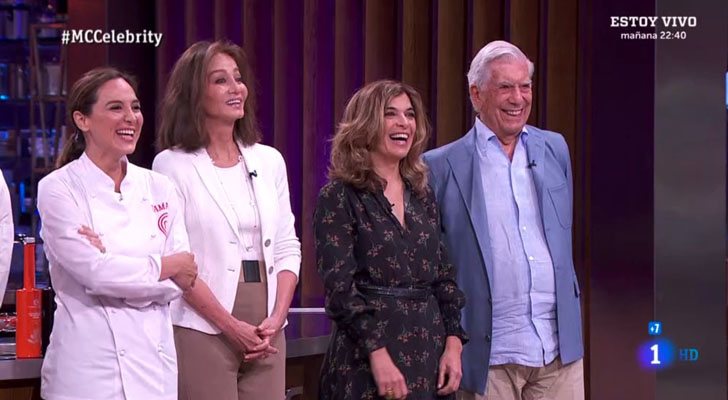 Tamara Falcó junto a Isabel Preysler, Xandra Falcó y Mario Vargas Llosa