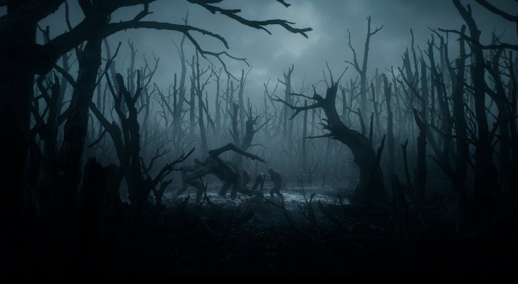 Geralt se enfrenta una kikimora en 'The Witcher'