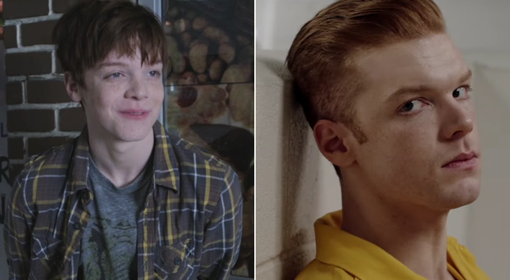 Cameron Monaghan al inicio de 'Shameless' (izq.) y en la actualidad (der.)