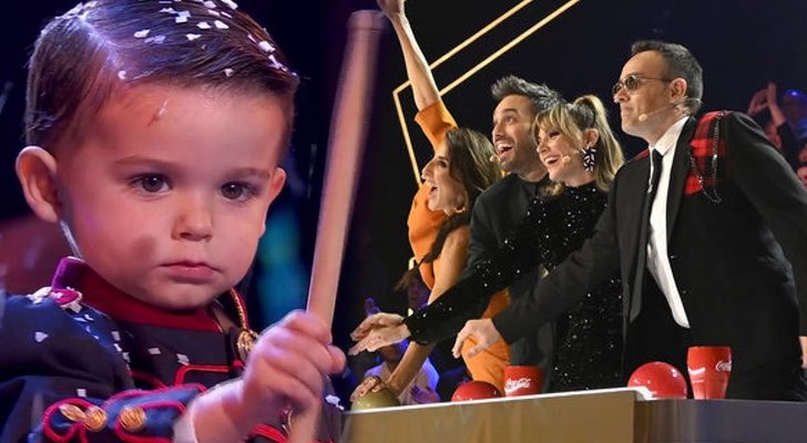 Hugo y su tambor con el jurado de 'Got Talent 5'