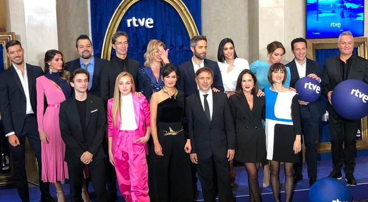 Foto de grupo del equipo de la Navidad en TVE