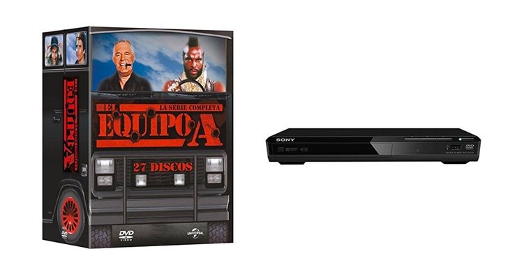 'El equipo A' y reproductor de DVD