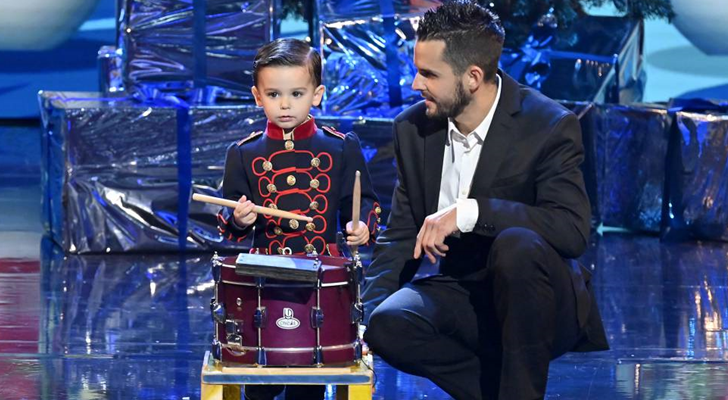 Hugo Molina y su padre en la final de 'Got Talent España'