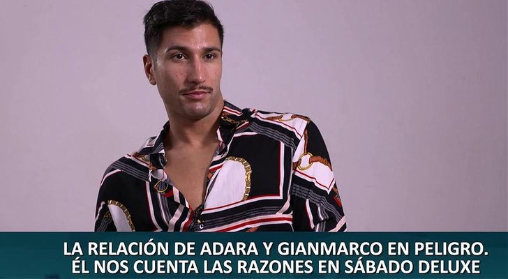 Gianmarco Onestini, en una de sus declaraciones para 'Sálvame'