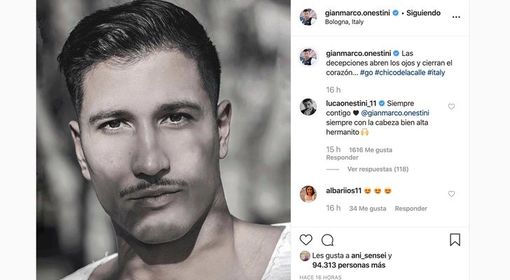 Post de Gianmarco Onestini en Instagram