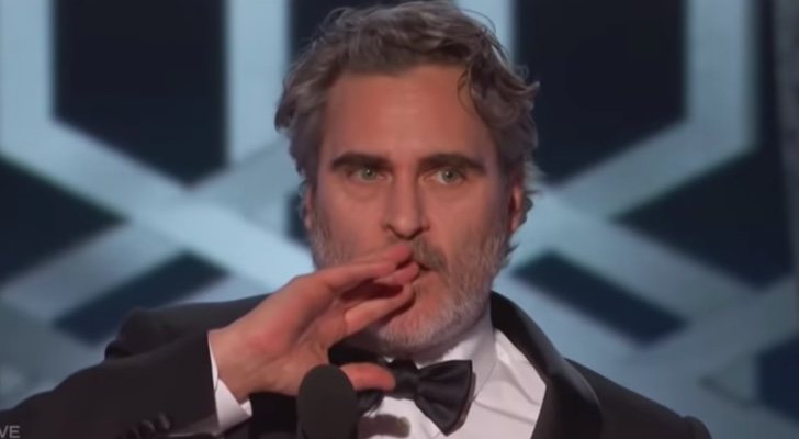 Joaquin Phoenix en sus agradecimientos tras ganar el Globo de Oro