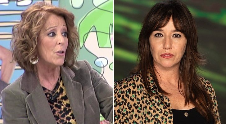 La reportera Faela y la actriz Lola Dueñas