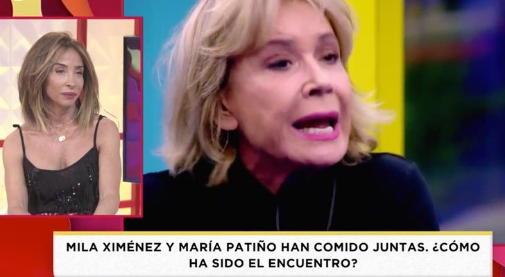 María Patiño, molesta al ver un vídeo de 'Socialité'