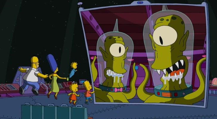 Kang y Kodos secuestran a Los Simpson