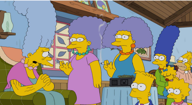 Jacqueline Bouvier habla de su pasado a la familia Simpson