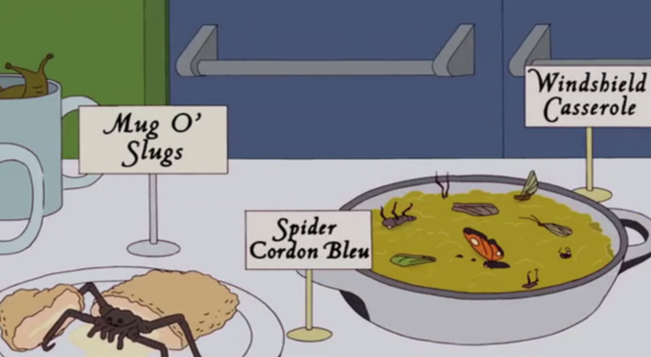 Lisa observa su nuevo menú