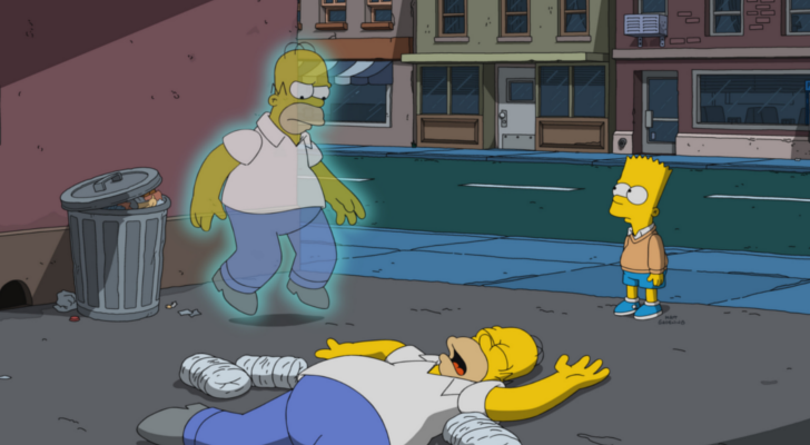 El fantasma de Homer, asesinado por culpa de Bart en 'Los Simpson'