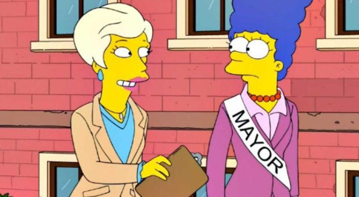 Marge como alcaldesa en 'Los Simpson'