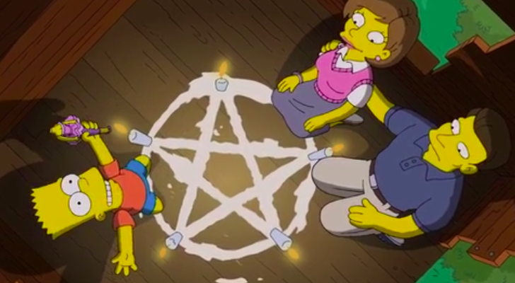 Bart utiliza sus poderes con una pareja