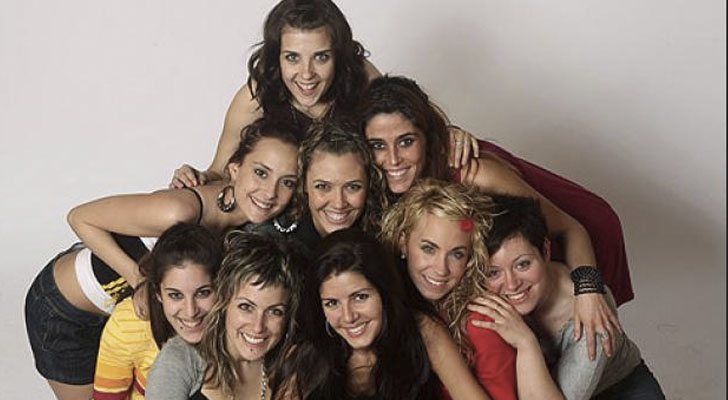 Tania G y Tania S junto al resto de chicas de 'OT 2008'