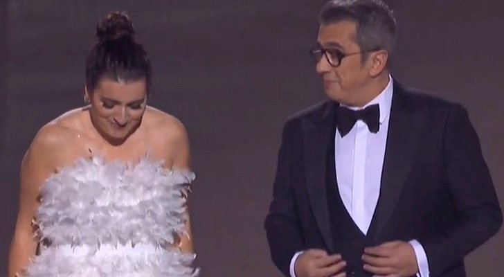 Silvia Abril y Andreu Buenafuente en la gala de los Premios Goya 2020