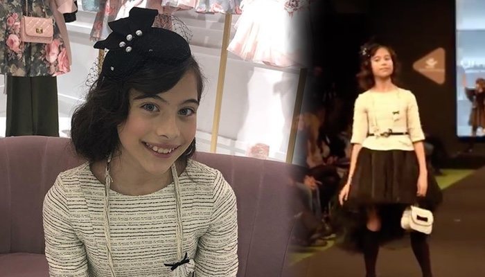 Melani García, en su debut como modelo