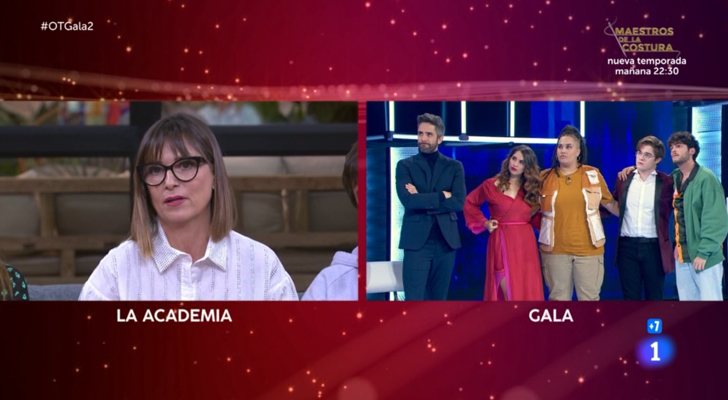 Noemí Galera habla con los nominados en la Gala 2 de 'OT 2020'