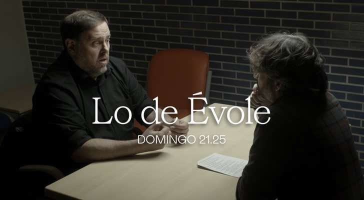 Jordi Évole entrevistando a Oriol Junqueras en 'Lo de Évole'