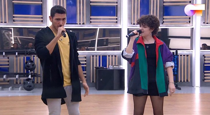 Bruno y Anne en el primer pase de micros de la Gala 3 de 'OT 2020'