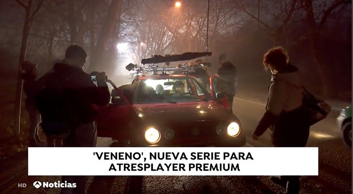 Imagen tomada durante el rodaje de &#39;Veneno&#39; en Madrid