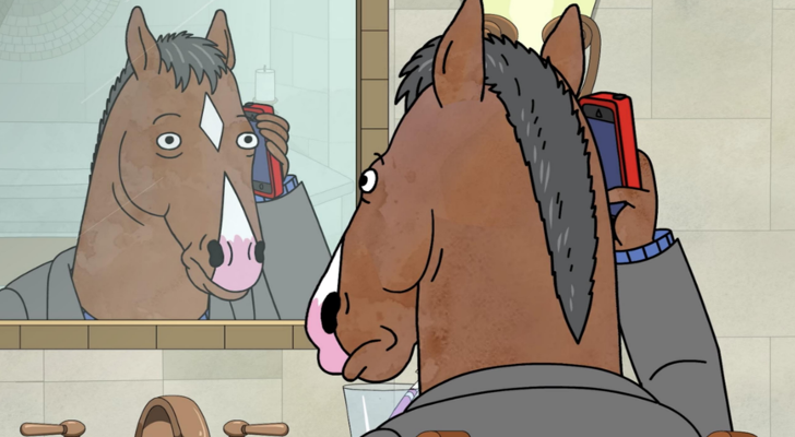 BoJack con una enigmática expresión en la última temporada de 'BoJack Horseman'