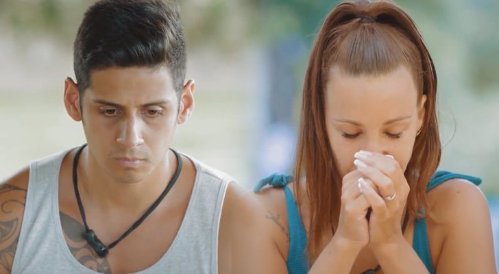 Christofer y Fani durante el intercambio de mensajes en &#39;La isla de las tentaciones&#39;