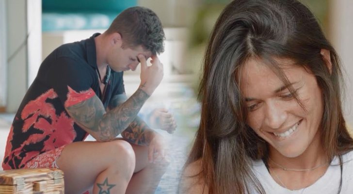 Álex y Fiama, durante el intercambio de mensajes en &#39;La isla de las tentaciones&#39;