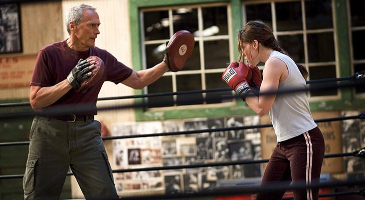 Clint Eastwood y Hilary Swank en &quot;Million Dollar Baby&quot;