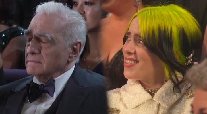 Martin Scorsese y Billie Eilish durante la ceremonia de los Oscar 2020